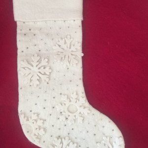 West Elm Snowflake Stocking